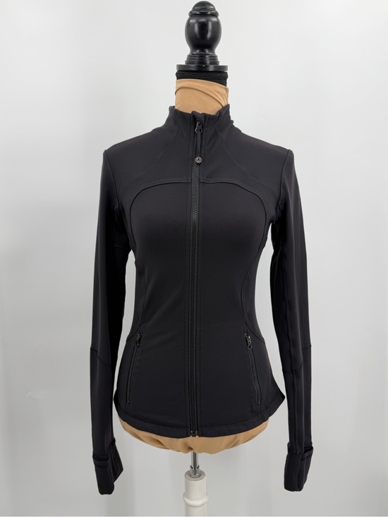 lululemon athletica Tops - Lululemon Forme Jacket Black Full Zip Thumbholes Size 6 athleisure yoga Pilates